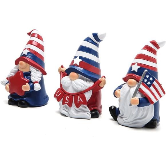 Patriotic Home Decor Gnome Decorations for Home Memorial Day Decorations (3PCS) - Picture 2 of 3